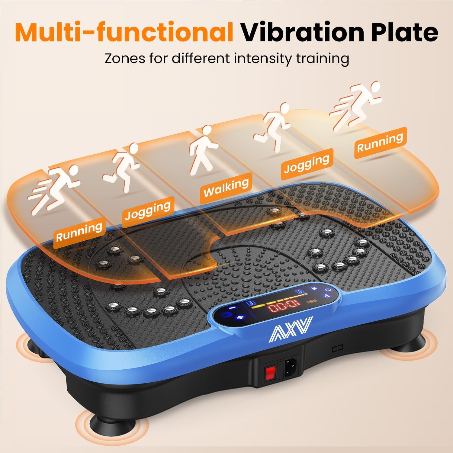 image:imageVibration Plate Fitness Platform Exercise Machine Vibrating Shaking Full Body Shaker Workout Vibrate Stand Shake Board Sport for Weight Loss Fat Burner for Gym Home OfficeSLIMBLUE