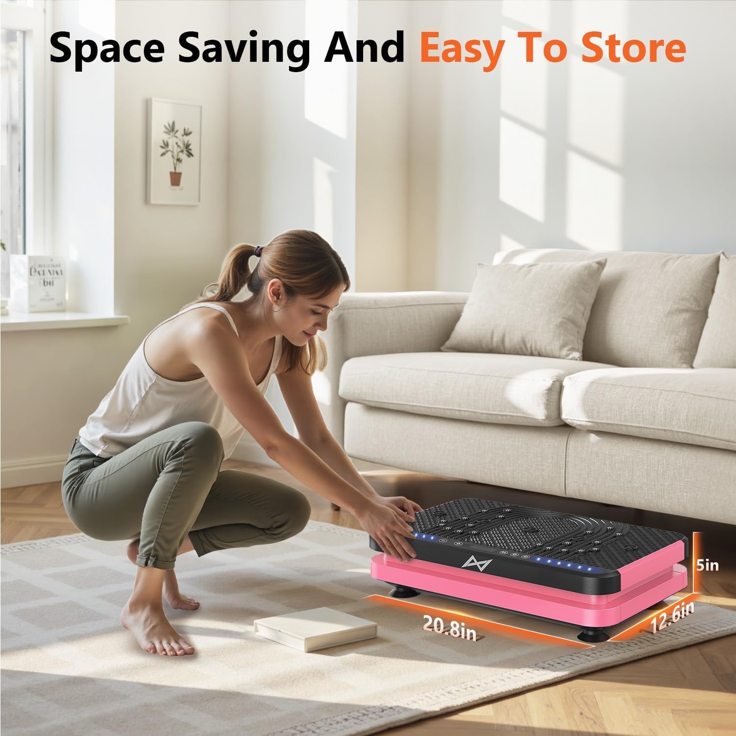 image:imageVibration Plate Fitness Platform Exercise Machine Vibrating Shaking Full Body Shaker Workout Vibrate Stand Shake Board Sport for Weight Loss Fat Burner for Gym Home OfficeARKBLACKPINK