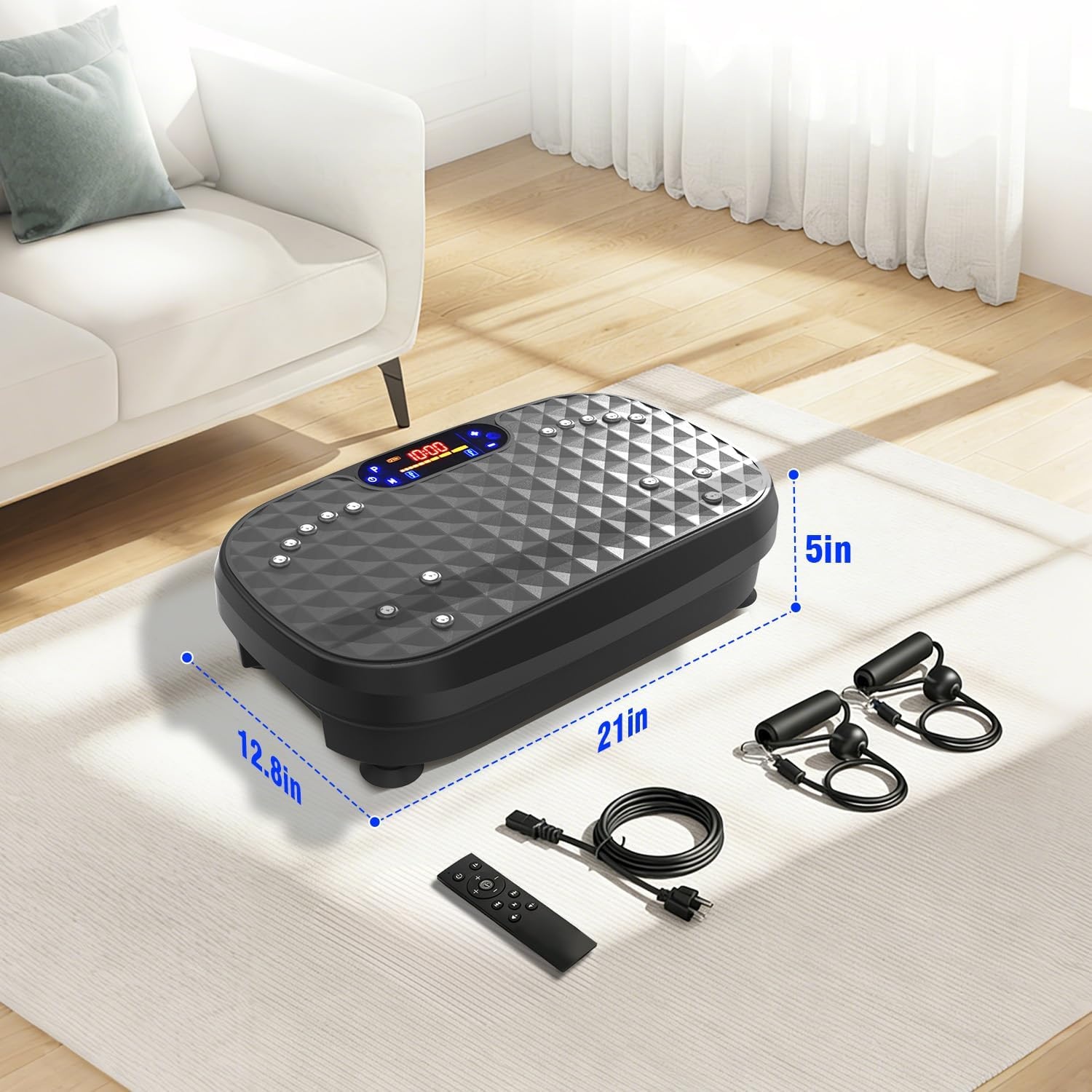 image:imageVibration Plate Fitness Platform Exercise Machine Vibrating Shaking Full Body Shaker Workout Vibrate Stand Shake Board Sport for Weight Loss Fat Burner for Gym Home OfficeBASICSILVER