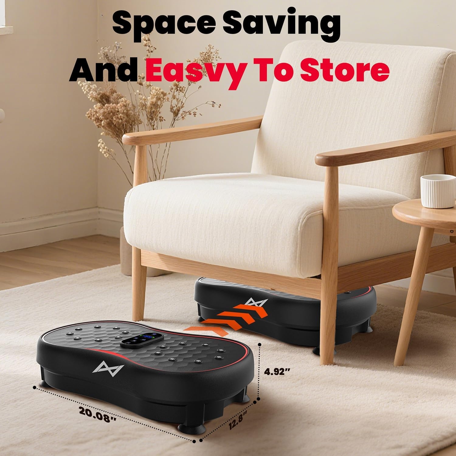 image:imageVibration Plate Fitness Platform Exercise Machine Vibrating Shaking Full Body Shaker Workout Vibrate Stand Shake Board Sport for Weight Loss Fat Burner for Gym Home OfficeROUNDBLACK