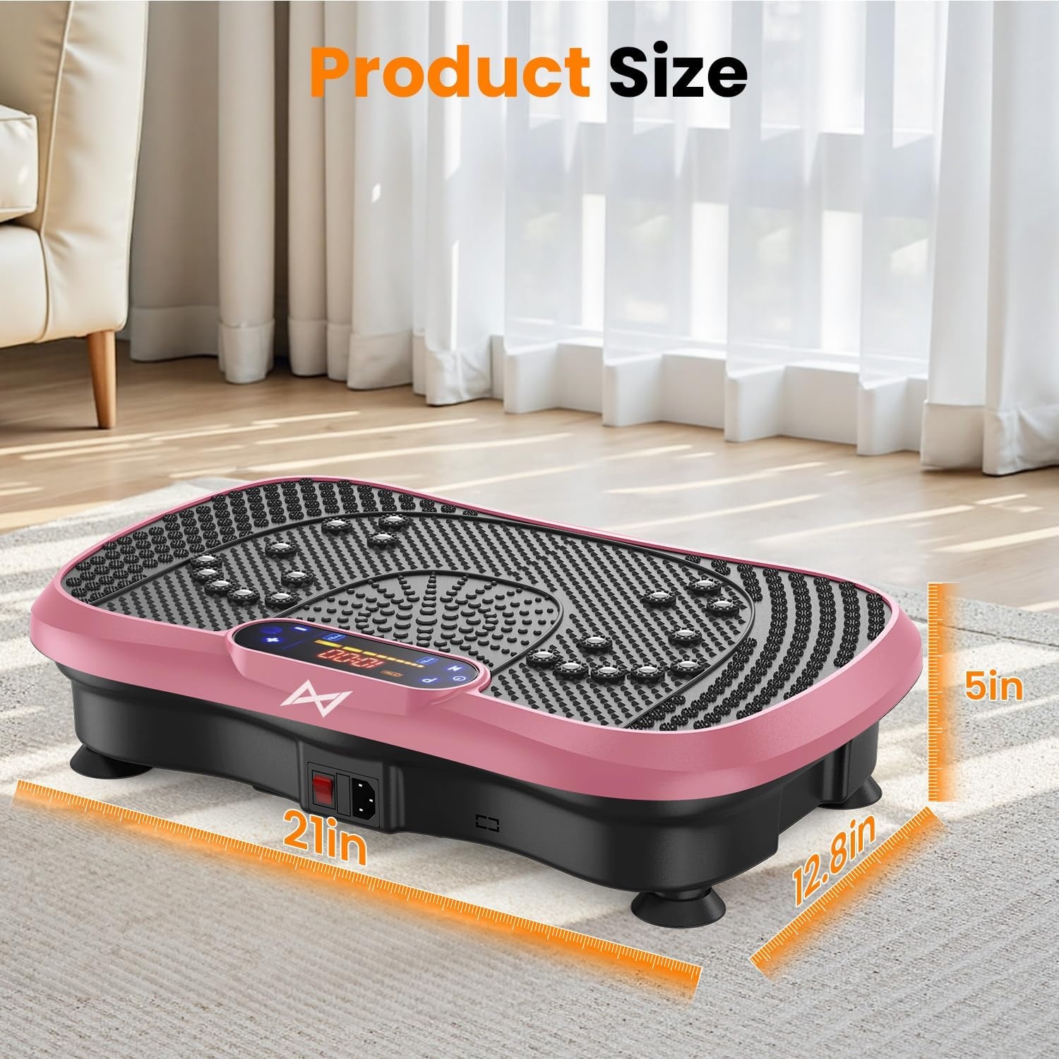 image:imageVibration Plate Fitness Platform Exercise Machine Vibrating Shaking Full Body Shaker Workout Vibrate Stand Shake Board Sport for Weight Loss Fat Burner for Gym Home OfficeBTPROPINK