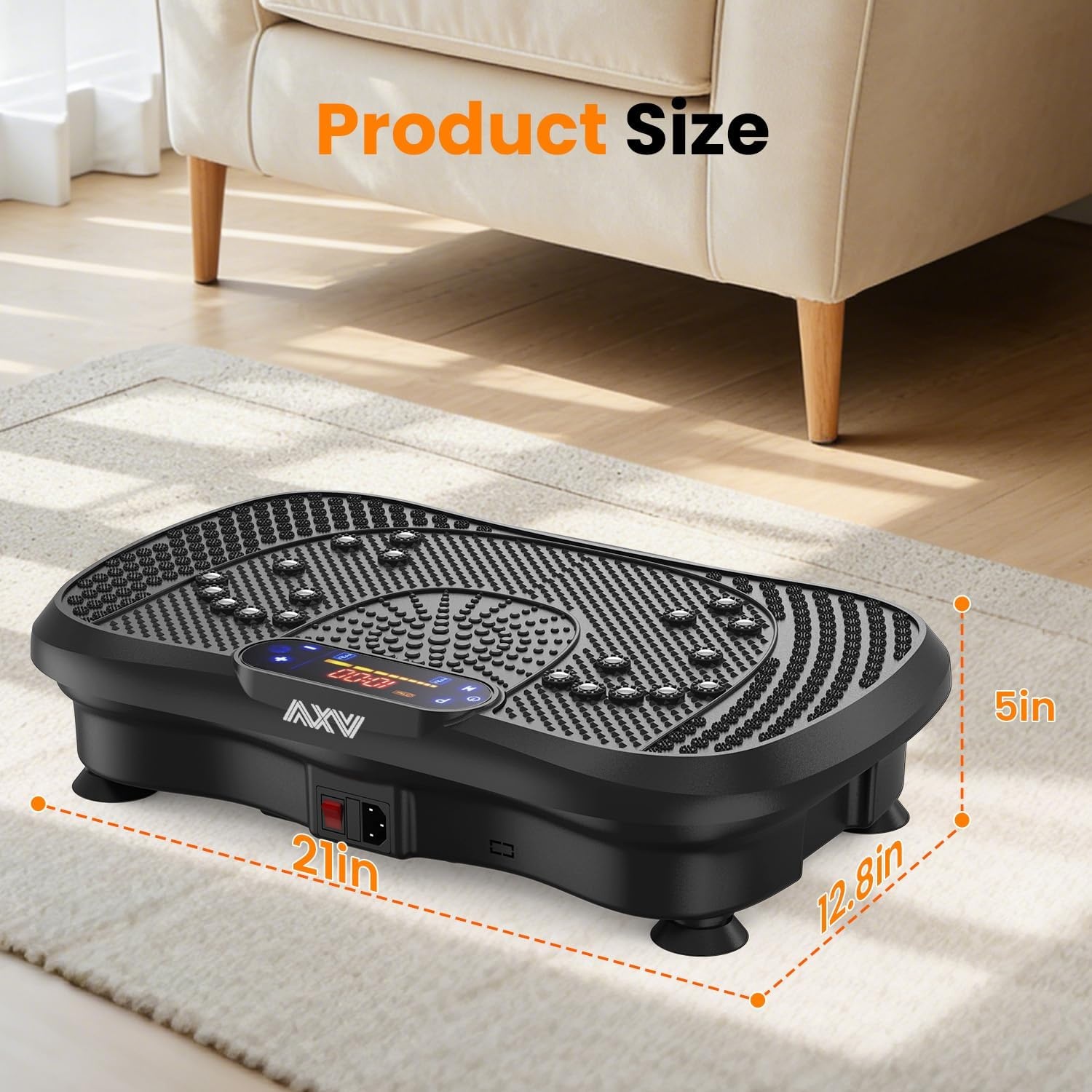 image:imageVibration Plate Fitness Platform Exercise Machine Vibrating Shaking Full Body Shaker Workout Vibrate Stand Shake Board Sport for Weight Loss Fat Burner for Gym Home OfficeSLIMDEEPBLACK