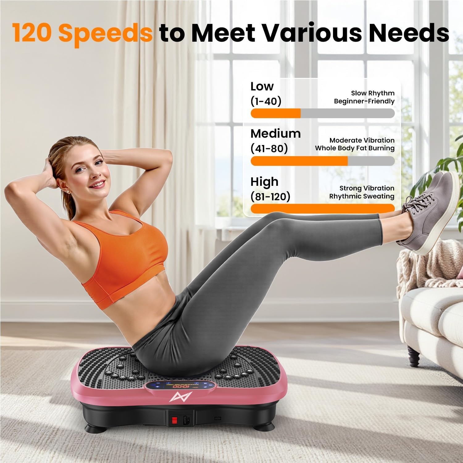 image:imageVibration Plate Fitness Platform Exercise Machine Vibrating Shaking Full Body Shaker Workout Vibrate Stand Shake Board Sport for Weight Loss Fat Burner for Gym Home OfficeBTPROPINK