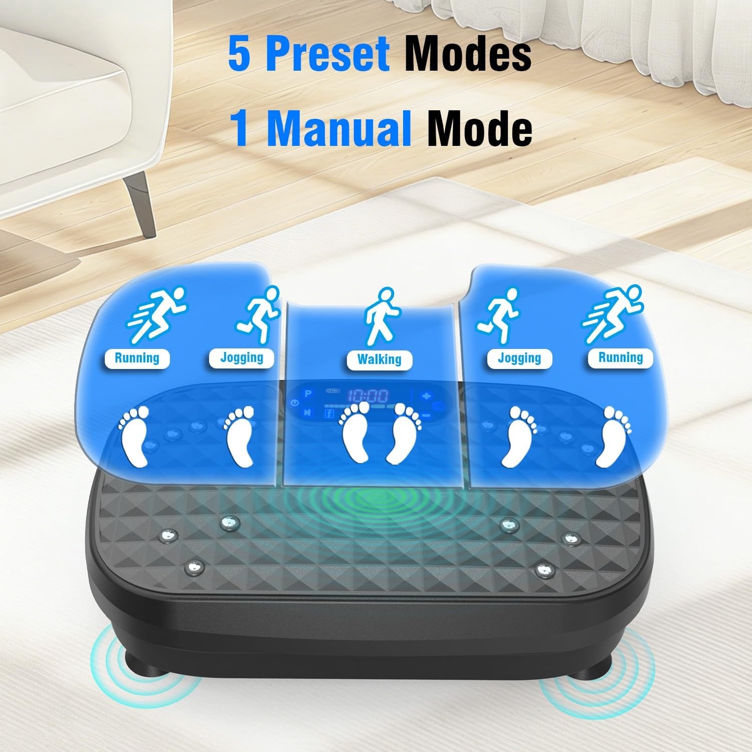 image:imageVibration Plate Fitness Platform Exercise Machine Vibrating Shaking Full Body Shaker Workout Vibrate Stand Shake Board Sport for Weight Loss Fat Burner for Gym Home OfficeBASICSILVER