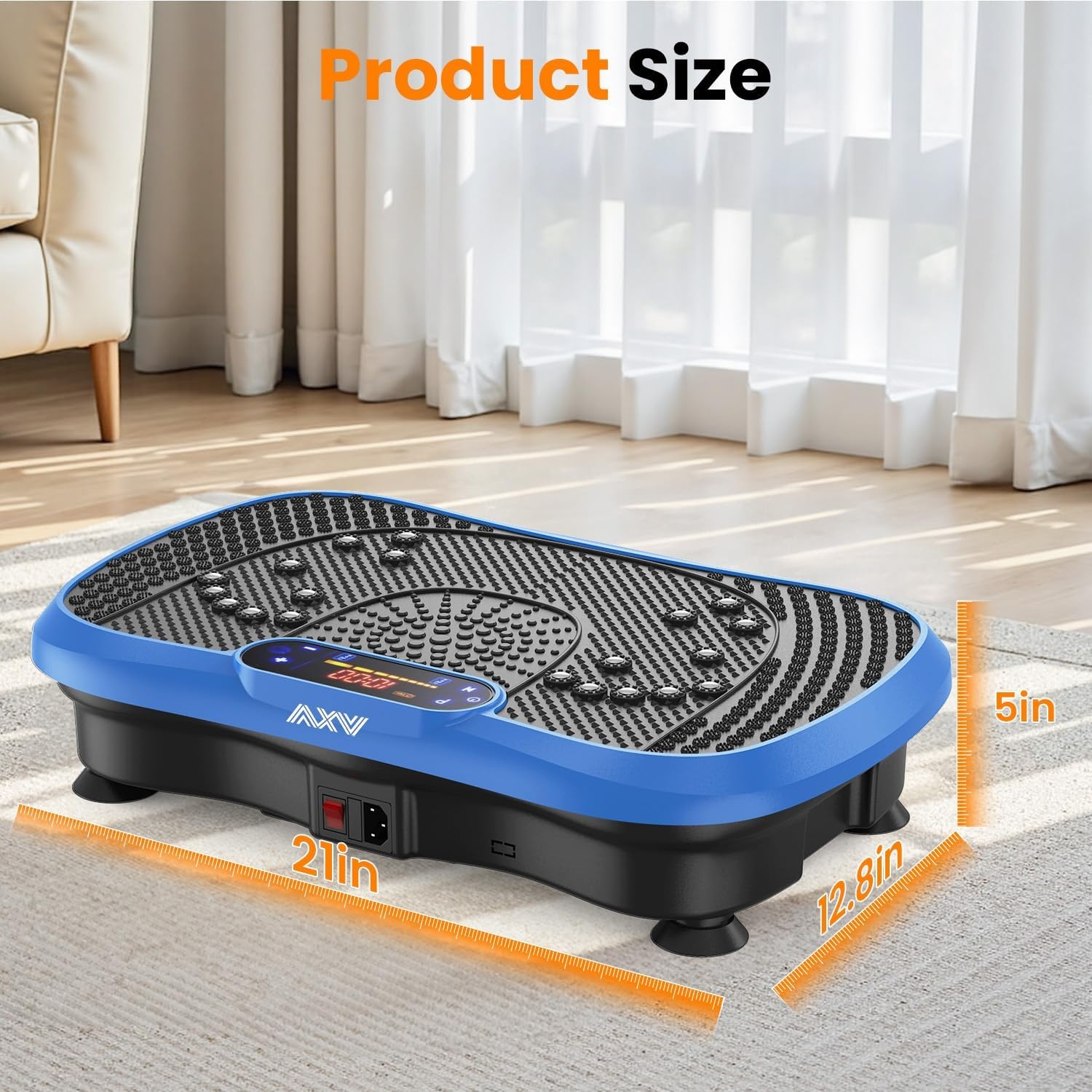 image:imageVibration Plate Fitness Platform Exercise Machine Vibrating Shaking Full Body Shaker Workout Vibrate Stand Shake Board Sport for Weight Loss Fat Burner for Gym Home OfficeSLIMBLUE