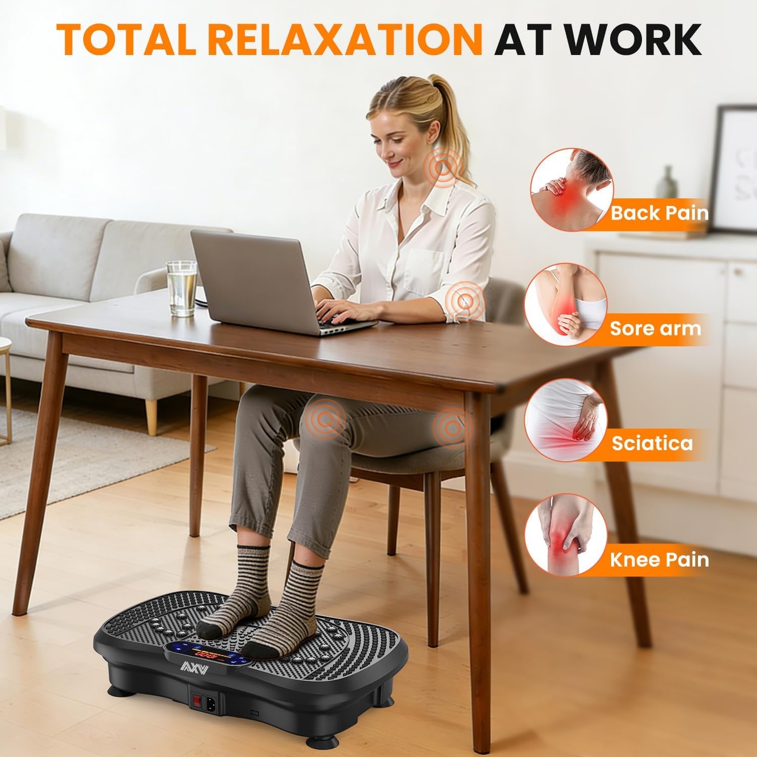image:imageVibration Plate Fitness Platform Exercise Machine Vibrating Shaking Full Body Shaker Workout Vibrate Stand Shake Board Sport for Weight Loss Fat Burner for Gym Home OfficeSLIMDEEPBLACK