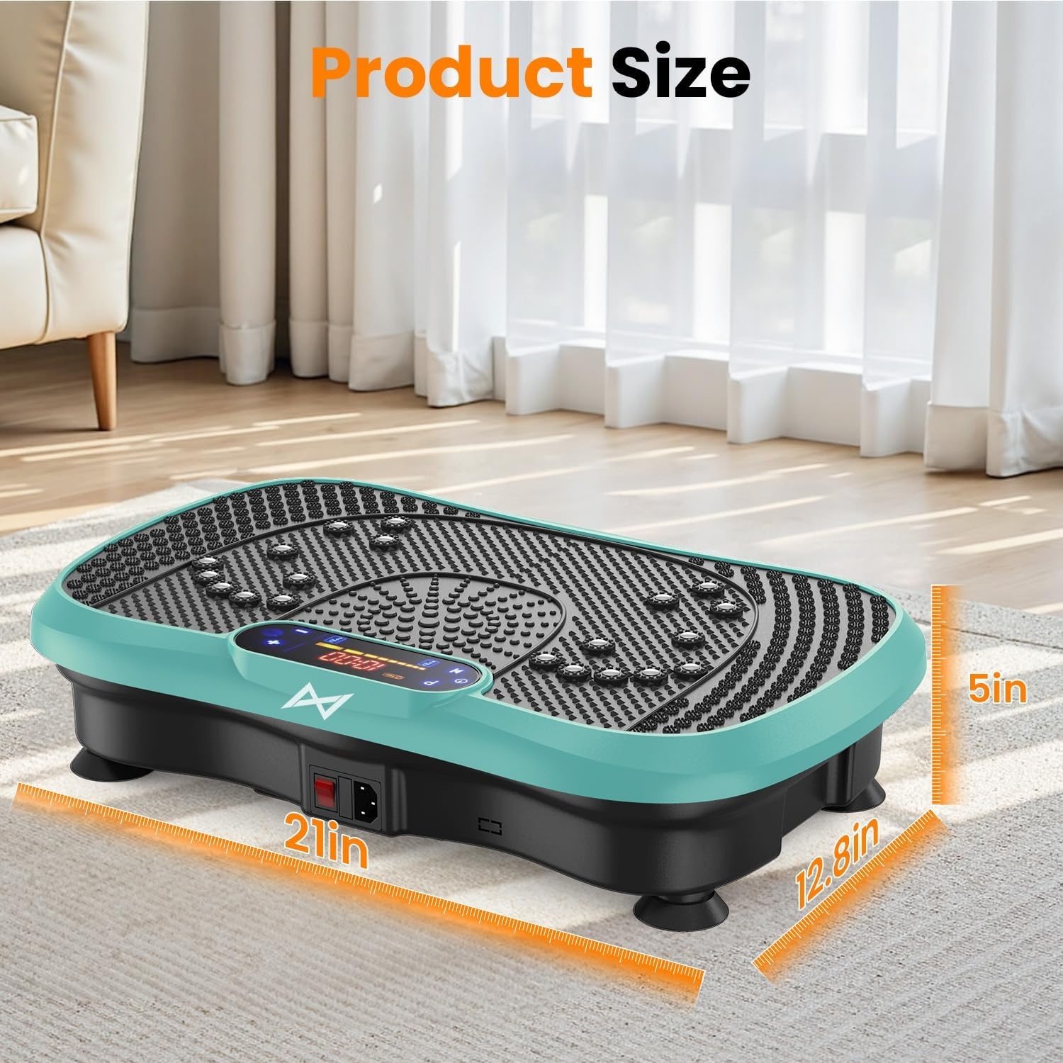image:imageVibration Plate Fitness Platform Exercise Machine Vibrating Shaking Full Body Shaker Workout Vibrate Stand Shake Board Sport for Weight Loss Fat Burner for Gym Home OfficeBTPROGREEN