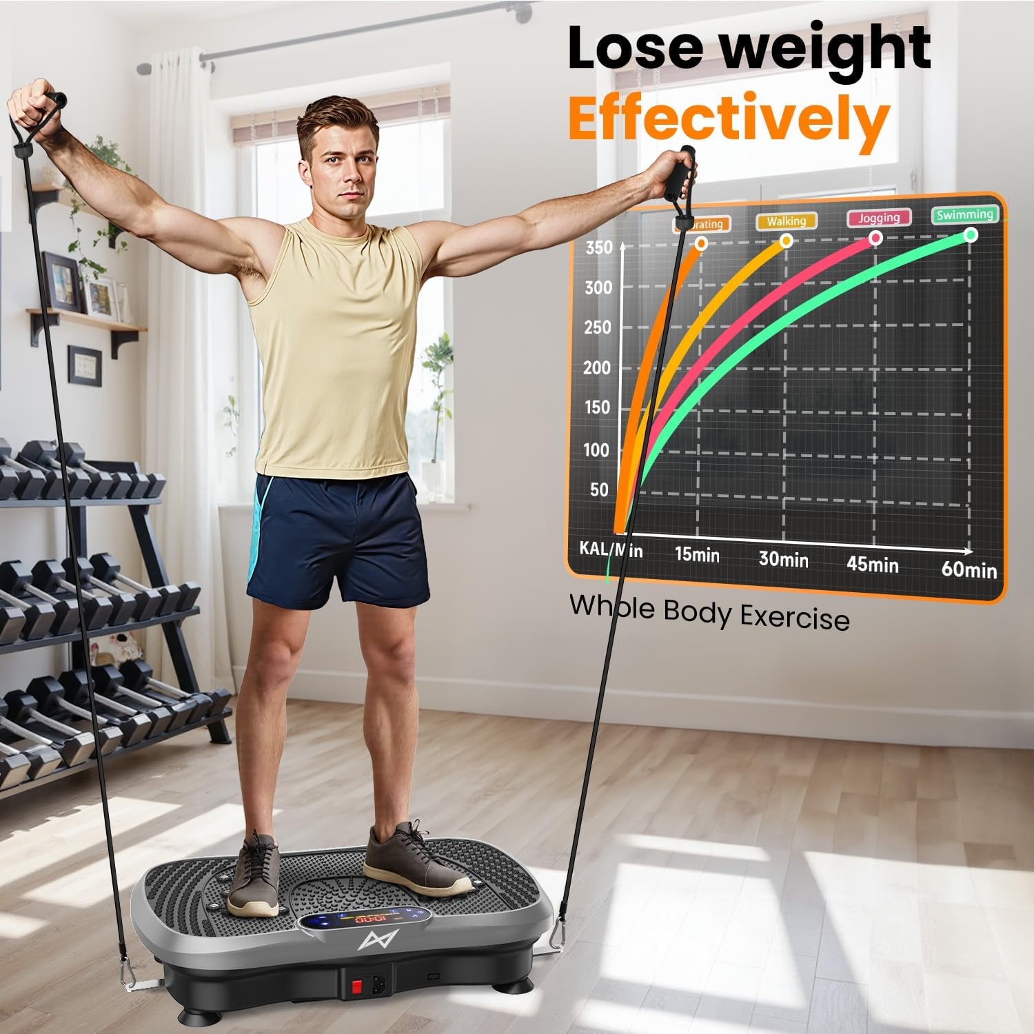 image:imageVibration Plate Fitness Platform Exercise Machine Vibrating Shaking Full Body Shaker Workout Vibrate Stand Shake Board Sport for Weight Loss Fat Burner for Gym Home OfficeBTPROGRAY