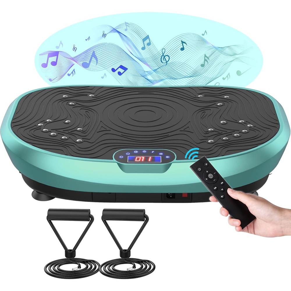 image:imageVibration Plate Exercise Machine Whole Body Workout Music Vibrate Fitness Platform Lymphatic Drainage Machine for Weight Loss Shaping Toning Wellness Home Gyms WorkoutBOATGREEN