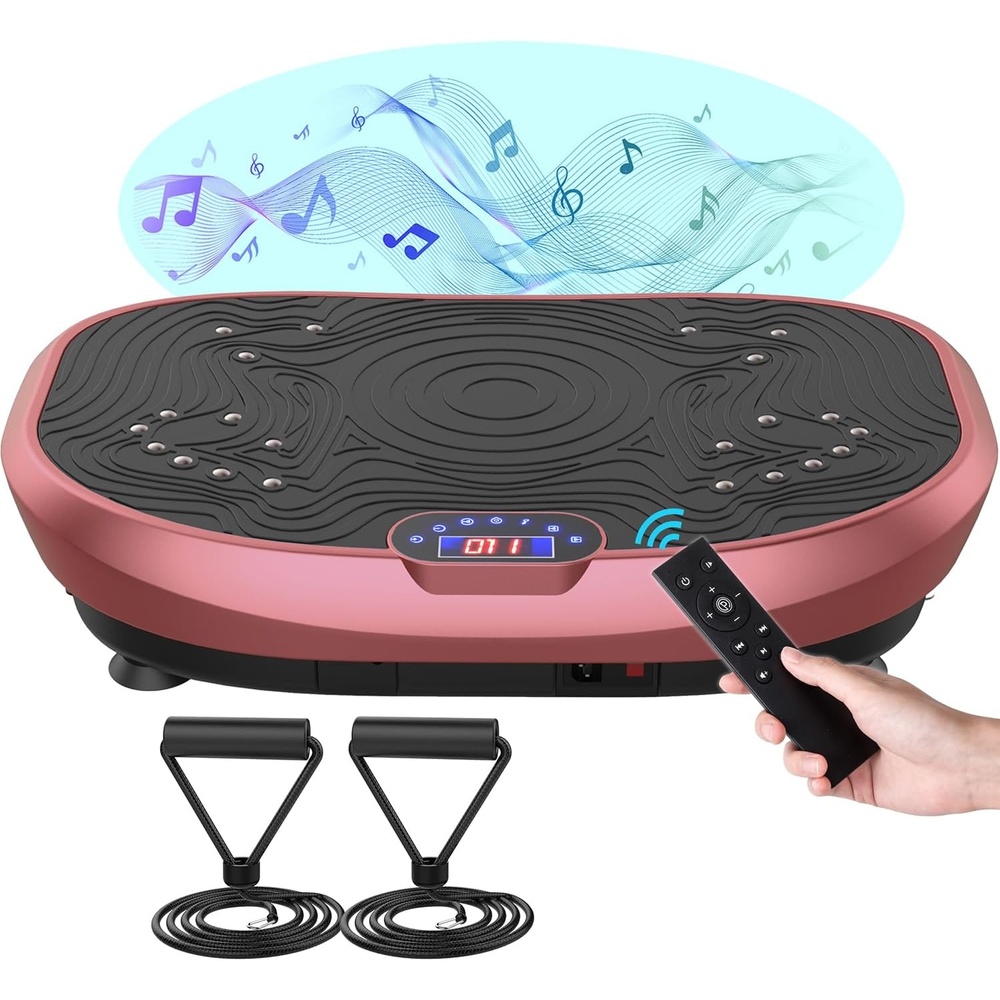 image:imageVibration Plate Exercise Machine Whole Body Workout Music Vibrate Fitness Platform Lymphatic Drainage Machine for Weight Loss Shaping Toning Wellness Home Gyms WorkoutBOATPINK
