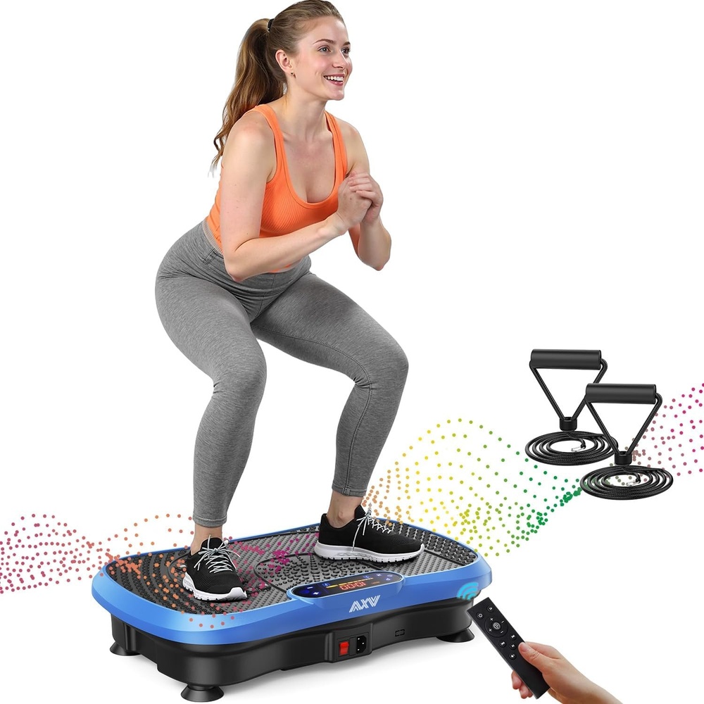 image:imageVibration Plate Fitness Platform Exercise Machine Vibrating Shaking Full Body Shaker Workout Vibrate Stand Shake Board Sport for Weight Loss Fat Burner for Gym Home OfficeSLIMBLUE