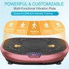 Vibration Plate Exercise Machine Whole Body Workout Music Vibrate Fitness Platform Lymphatic Drainage Machine for Weight Loss Shaping Toning Wellness Home Gyms Workout(BOAT.PINK)