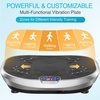 Vibration Plate Exercise Machine Whole Body Workout Music Vibrate Fitness Platform Lymphatic Drainage Machine for Weight Loss Shaping Toning Wellness Home Gyms Workout(BOAT.SILVER)