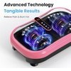 Vibration Plate Fitness Platform Exercise Machine Vibrating Shaking Full Body Shaker Workout Vibrate Stand Shake Board Sport for Weight Loss Fat Burner for Gym Home Office(ROUND.PINK)