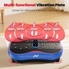 Vibration Plate Fitness Platform Exercise Machine Vibrating Shaking Full Body Shaker Workout Vibrate Stand Shake Board Sport for Weight Loss Fat Burner for Gym Home Office(BASIC.BLUE)
