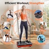 Vibration Plate Fitness Platform Exercise Machine Vibrating Shaking Full Body Shaker Workout Vibrate Stand Shake Board Sport for Weight Loss Fat Burner for Gym Home Office(ARK.BLACKRED)