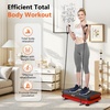 Vibration Plate Fitness Platform Exercise Machine Vibrating Shaking Full Body Shaker Workout Vibrate Stand Shake Board Sport for Weight Loss Fat Burner for Gym Home Office(ARK.BLACKRED)