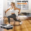 Vibration Plate Fitness Platform Exercise Machine Vibrating Shaking Full Body Shaker Workout Vibrate Stand Shake Board Sport for Weight Loss Fat Burner for Gym Home Office(SLIM.WHITE)