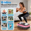 Vibration Plate Fitness Platform Exercise Machine Vibrating Shaking Full Body Shaker Workout Vibrate Stand Shake Board Sport for Weight Loss Fat Burner for Gym Home Office(ROUND.PINK)
