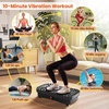 Vibration Plate Fitness Platform Exercise Machine Vibrating Shaking Full Body Shaker Workout Vibrate Stand Shake Board Sport for Weight Loss Fat Burner for Gym Home Office(MASSAGE.BLACK)