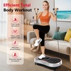 Vibration Plate Fitness Platform Exercise Machine Vibrating Shaking Full Body Shaker Workout Vibrate Stand Shake Board Sport for Weight Loss Fat Burner for Gym Home Office(ROUND.SILVER)