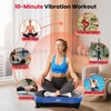 Vibration Plate Fitness Platform Exercise Machine Vibrating Shaking Full Body Shaker Workout Vibrate Stand Shake Board Sport for Weight Loss Fat Burner for Gym Home Office(BASIC.BLUE)