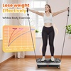 Vibration Plate Fitness Platform Exercise Machine Vibrating Shaking Full Body Shaker Workout Vibrate Stand Shake Board Sport for Weight Loss Fat Burner for Gym Home Office(MASSAGE.WHITE)