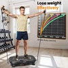 Vibration Plate Fitness Platform Exercise Machine Vibrating Shaking Full Body Shaker Workout Vibrate Stand Shake Board Sport for Weight Loss Fat Burner for Gym Home Office(SLIM.DEEPBLACK)