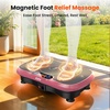 Vibration Plate Fitness Platform Exercise Machine Vibrating Shaking Full Body Shaker Workout Vibrate Stand Shake Board Sport for Weight Loss Fat Burner for Gym Home Office(BASIC.PINK)