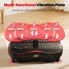 Vibration Plate Fitness Platform Exercise Machine Vibrating Shaking Full Body Shaker Workout Vibrate Stand Shake Board Sport for Weight Loss Fat Burner for Gym Home Office(ROUND.BLACK)