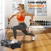Vibration Plate Fitness Platform Exercise Machine Vibrating Shaking Full Body Shaker Workout Vibrate Stand Shake Board Sport for Weight Loss Fat Burner for Gym Home Office(SLIM.BLACK)