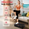 Vibration Plate Fitness Platform Exercise Machine Vibrating Shaking Full Body Shaker Workout Vibrate Stand Shake Board Sport for Weight Loss Fat Burner for Gym Home Office(ROUND.BLACK)