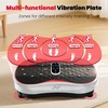 Vibration Plate Fitness Platform Exercise Machine Vibrating Shaking Full Body Shaker Workout Vibrate Stand Shake Board Sport for Weight Loss Fat Burner for Gym Home Office(ROUND.SILVER)