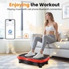 Vibration Plate Fitness Platform Exercise Machine Vibrating Shaking Full Body Shaker Workout Vibrate Stand Shake Board Sport for Weight Loss Fat Burner for Gym Home Office(BT.PRO.RED)
