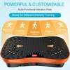Vibration Plate Fitness Platform Exercise Machine Vibrating Shaking Full Body Shaker Workout Vibrate Stand Shake Board Sport for Weight Loss Fat Burner for Gym Home Office(MASSAGE.ORANGE)