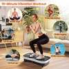 Vibration Plate Fitness Platform Exercise Machine Vibrating Shaking Full Body Shaker Workout Vibrate Stand Shake Board Sport for Weight Loss Fat Burner for Gym Home Office(MASSAGE.WHITE)