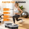 Vibration Plate Fitness Platform Exercise Machine Vibrating Shaking Full Body Shaker Workout Vibrate Stand Shake Board Sport for Weight Loss Fat Burner for Gym Home Office(SLIM.WHITE)