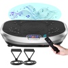 Vibration Plate Exercise Machine Whole Body Workout Music Vibrate Fitness Platform Lymphatic Drainage Machine for Weight Loss Shaping Toning Wellness Home Gyms Workout(BOAT.SILVER)