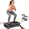 Vibration Plate Fitness Platform Exercise Machine Vibrating Shaking Full Body Shaker Workout Vibrate Stand Shake Board Sport for Weight Loss Fat Burner for Gym Home Office(ARK.BLACKGRAY)