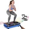 Vibration Plate Fitness Platform Exercise Machine Vibrating Shaking Full Body Shaker Workout Vibrate Stand Shake Board Sport for Weight Loss Fat Burner for Gym Home Office(ARK.BLACKBLUE)
