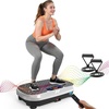 Vibration Plate Fitness Platform Exercise Machine Vibrating Shaking Full Body Shaker Workout Vibrate Stand Shake Board Sport for Weight Loss Fat Burner for Gym Home Office(BASIC.SILVER)