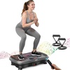 Vibration Plate Fitness Platform Exercise Machine Vibrating Shaking Full Body Shaker Workout Vibrate Stand Shake Board Sport for Weight Loss Fat Burner for Gym Home Office(BT.PRO.GRAY)