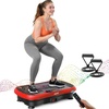 Vibration Plate Fitness Platform Exercise Machine Vibrating Shaking Full Body Shaker Workout Vibrate Stand Shake Board Sport for Weight Loss Fat Burner for Gym Home Office(SLIM.RED)