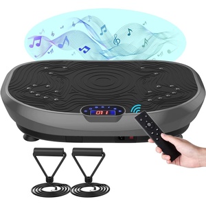 Vibration Plate Exercise Machine Whole Body Workout Music Vibrate Fitness Platform Lymphatic Drainage Machine for Weight Loss Shaping Toning Wellness Home Gyms Workout(BOAT.GRAY)