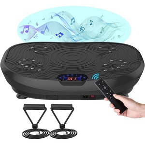 Vibration Plate Exercise Machine Whole Body Workout Music Vibrate Fitness Platform Lymphatic Drainage Machine for Weight Loss Shaping Toning Wellness Home Gyms Workout(BOAT.BLACK)