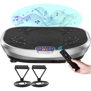 Vibration Plate Exercise Machine Whole Body Workout Music Vibrate Fitness Platform Lymphatic Drainage Machine for Weight Loss Shaping Toning Wellness Home Gyms Workout(BOAT.SILVER)