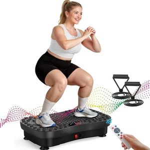 Vibration Plate Fitness Platform Exercise Machine Vibrating Shaking Full Body Shaker Workout Vibrate Stand Shake Board Sport for Weight Loss Fat Burner for Gym Home Office(MASSAGE.BLACK)