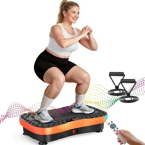 Vibration Plate Fitness Platform Exercise Machine Vibrating Shaking Full Body Shaker Workout Vibrate Stand Shake Board Sport for Weight Loss Fat Burner for Gym Home Office(MASSAGE.ORANGE)
