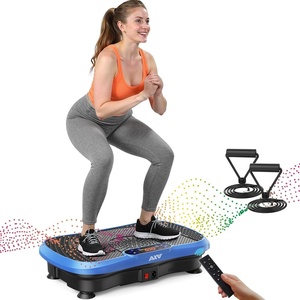 Vibration Plate Fitness Platform Exercise Machine Vibrating Shaking Full Body Shaker Workout Vibrate Stand Shake Board Sport for Weight Loss Fat Burner for Gym Home Office(SLIM.BLUE)