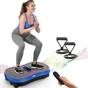Vibration Plate Fitness Platform Exercise Machine Vibrating Shaking Full Body Shaker Workout Vibrate Stand Shake Board Sport for Weight Loss Fat Burner for Gym Home Office(BASIC.BLUE)